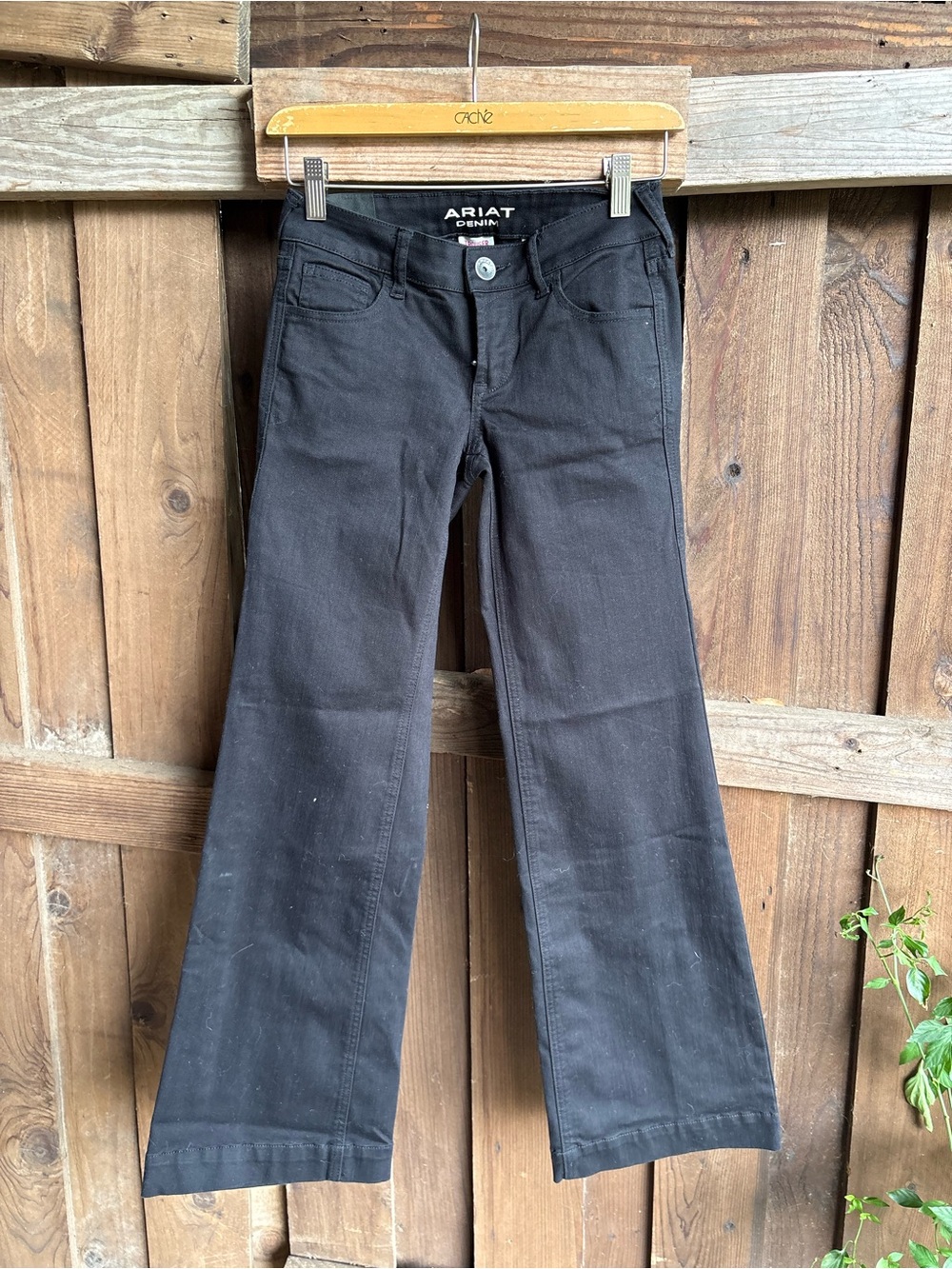 Ariat Black Wide Leg Western Flare Trouser Jeans